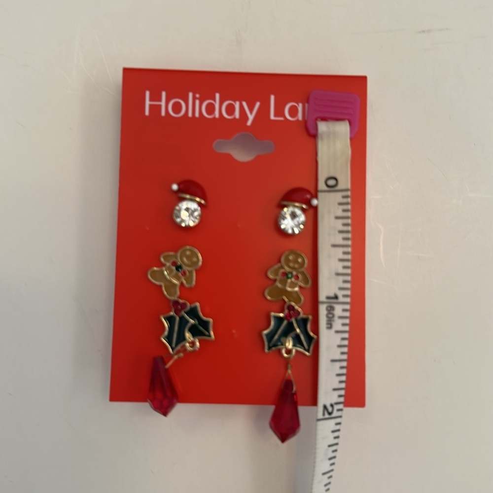 NWT holiday lane set of 3 Christmas ear studs. - Picture 3 of 3